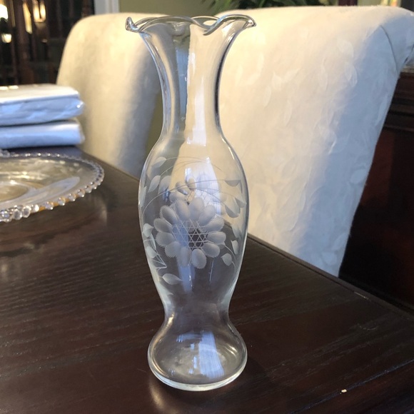 3 pieces Antique WJ Hughes Cornflower Glassware - Picture 3 of 3